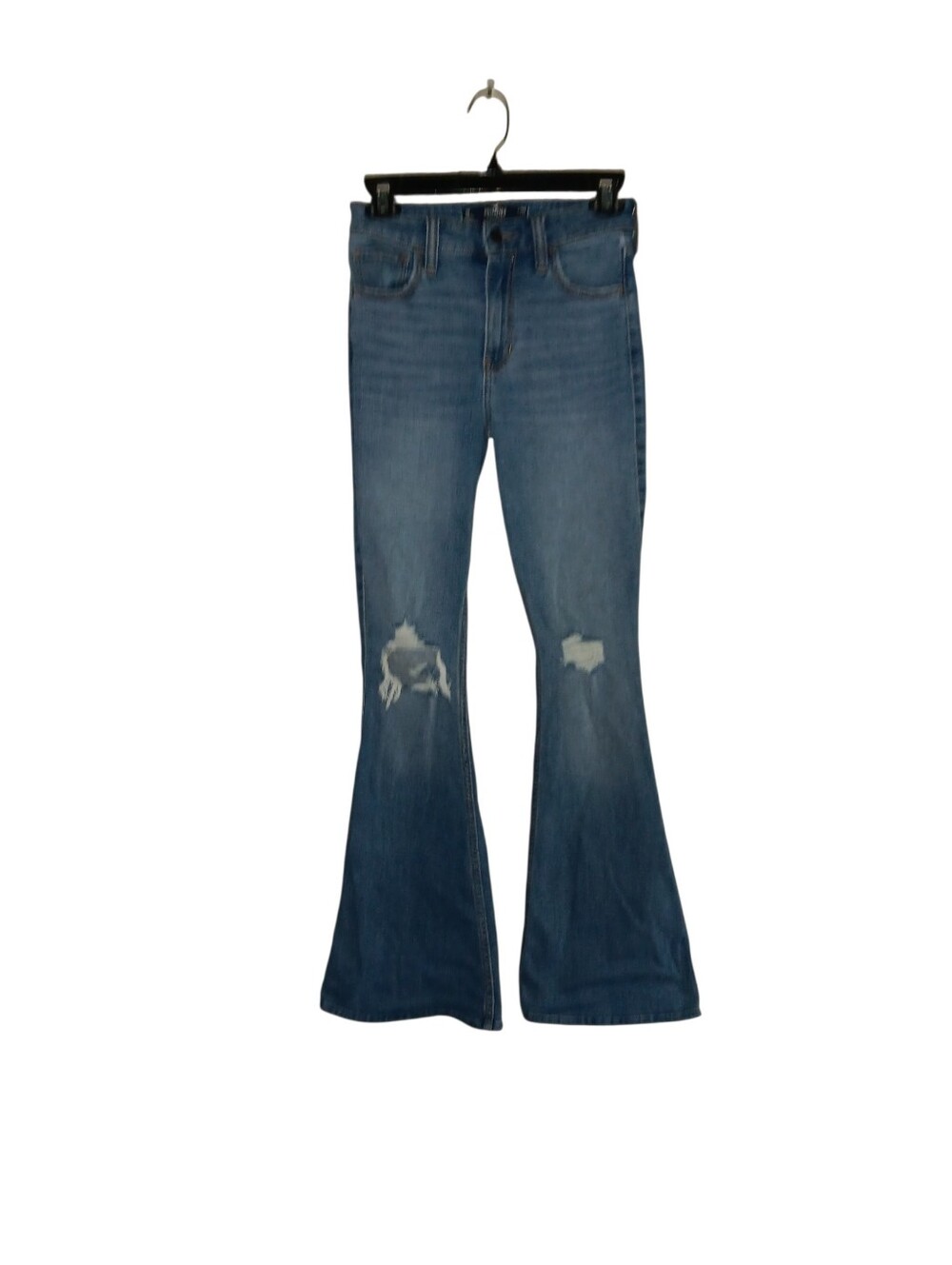 Hollister California Distressed High Rise Soft Stretch Flare Jeans Size 2